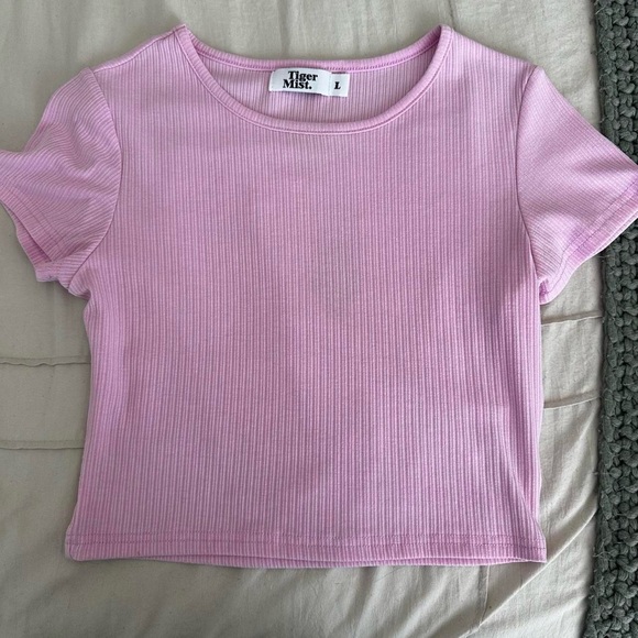 Pink Ribbed Baby Tee - Picture 3 of 5